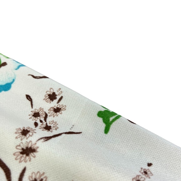 Vtg 60’s 70’s Button Up Blouse Floral Belted Long Sleeve Boho Hippie Retro Sz 12 - Picture 4 of 6